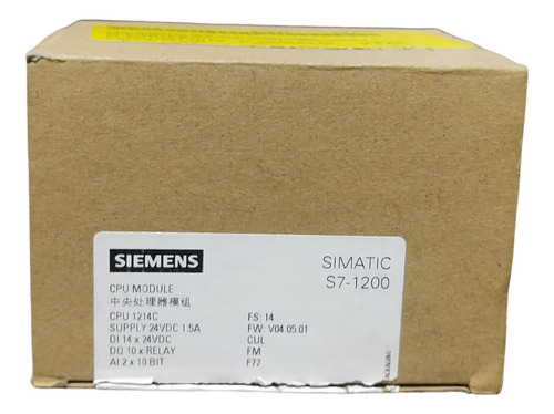 Simatic S7-1200 Cpu Siemens 6es7214-1hg40-0xb0