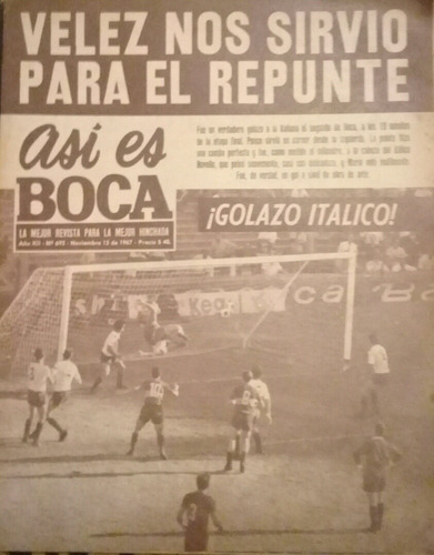 Así Es Boca 695 Nacional 1967 Boca 3 Velez 1 ,basquet