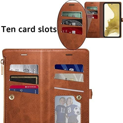 Imagen 5 de 9 de Funda Suanpot Para iPhone 14 Pro Max Cuero Wallet Brown