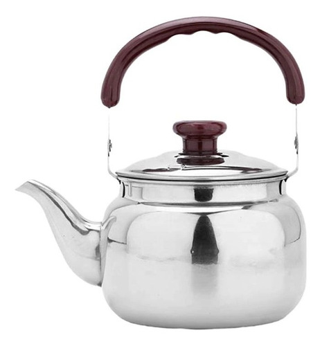 Tetera De Acero Inoxidable Hervidora De Agua Para Café Y Té Color Plateado