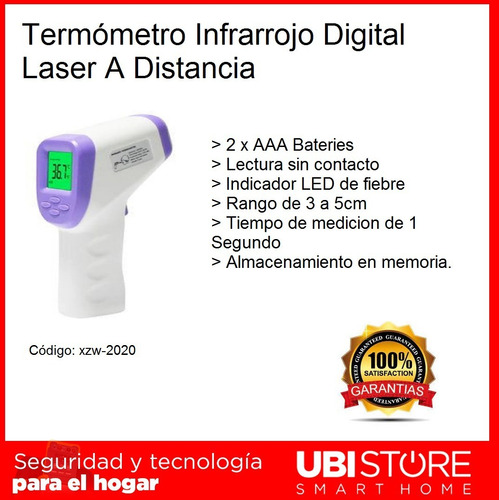 Imagen 3 de 9 de Termómetro Laser Infrarrojo Digital A Distancia Xzw-2020