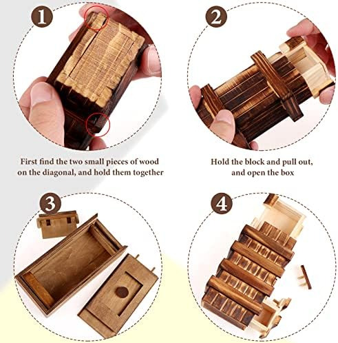 Puzzle Box Paquete De 3 Cajas De Rompecabezas Secretas De Ma