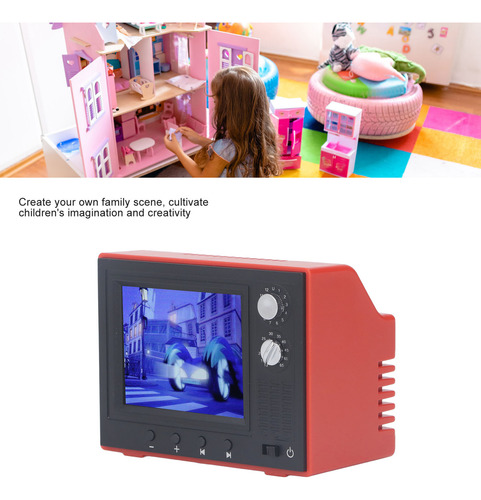 Televisor En Miniatura Jugable De Estilo Retro De Dollhouse