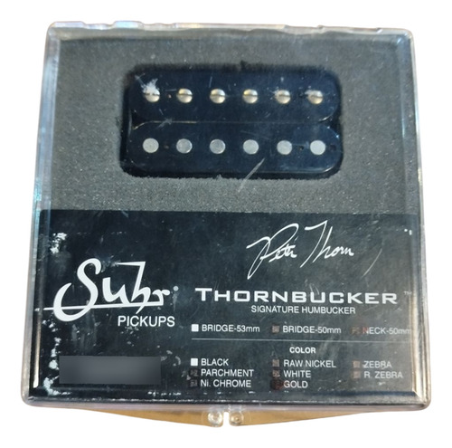 Captador Suhr Humbucker Thornbucker Para Ponte (bridge) Preto (Usado)