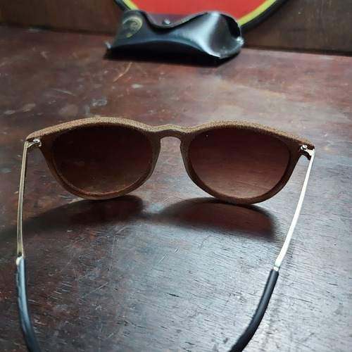 Imagem 6 de 8 de Óculos Antigo Ray Ban Erika Rb 5171 Veludo Italy Marrom