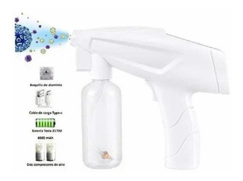 Desinfectante Pistola Sanitizante Nano Blu-spray Inalambrica