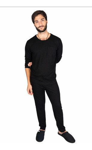 Imagen 2 de 6 de Pijama Unisex Andy Mujer Hombre Mangas Largas Invierno
