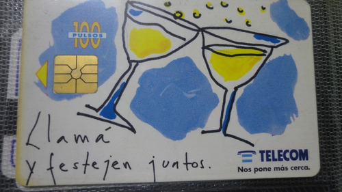 Tarjeta De Telefono   Telecom Decada 90 Brindis 