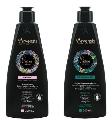 Arvensis Kit Cachos Naturais - Shampoo + Cond (2 Produtos)