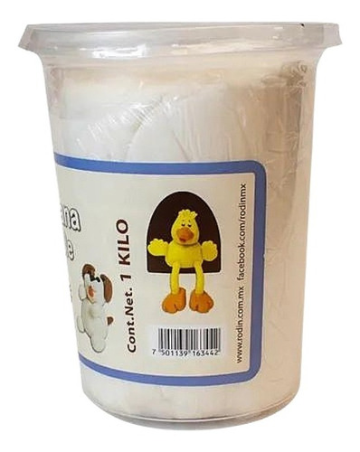 Pasta Francesa Moldeable Manualidades 1kg Porcelana Flexible Color Blanco