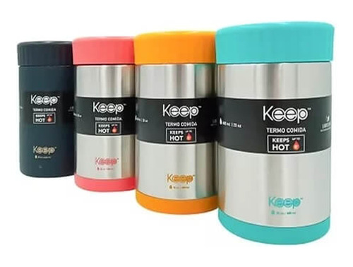 Imagen 3 de 9 de Lunchera Vianda Térmica Keep Acero Inoxidable 600 Ml Kuchen