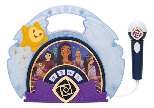 Ekids Disney Wish Micrófono Karaoke Con Bluetooth Speak...