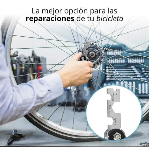 Imagen 4 de 10 de Multiherramienta 16 En 1 Reparación Bicicleta Mtb Montañera