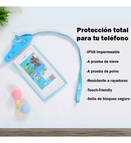 Bolsa Celular Protectora Agua Funda Sumergible Tel Según Stock