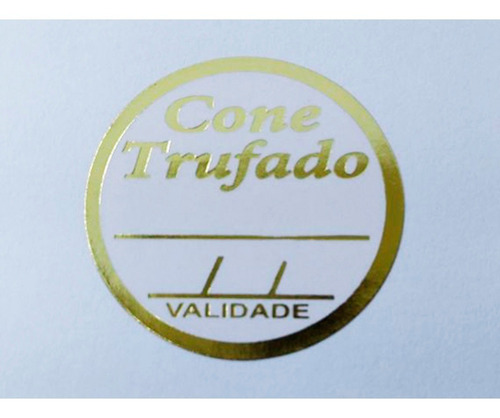 Etiqueta Adesiva Cone Trufado Com Linha E Validade 800 Un