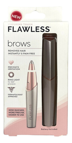 Depiladora Facial Flawless Brows Compacta Rercagable 0 Dolor Color Rosa
