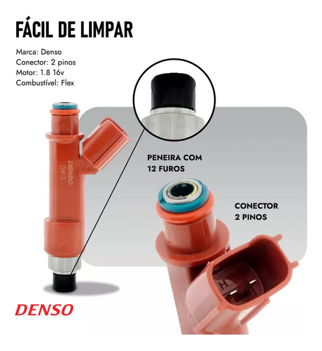 4 Bico Injetor Corolla 1.8 16v Flex 2009 2010 2011 2012