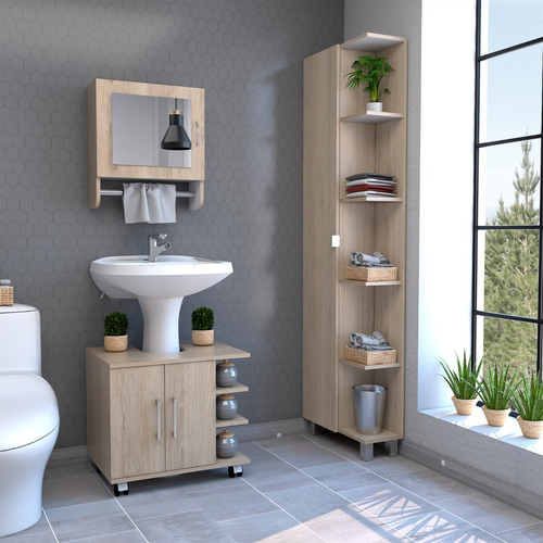 Botiquin + Optimizador Lavamanos + Mueble Bath300