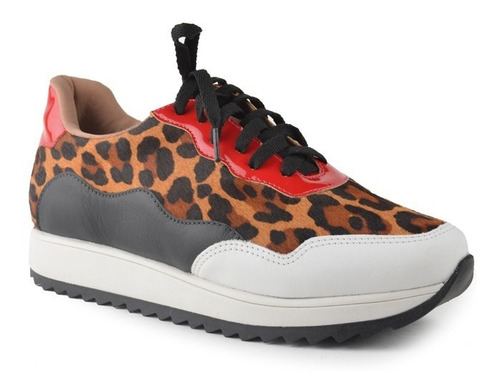 Imagen 2 de 2 de Zapatillas De Cuero De Mujer - Aukena - Ferraro