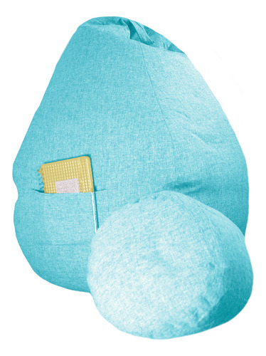 Puff Pera L Azul Celeste 100x70 Joytek