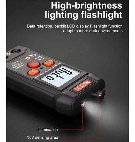 Tester Digital Inteligente Amperaje Voltaje Ohms 600v Ac Dc