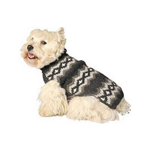 Chilly Dog Grey Diamonds Dog Sweater Grande