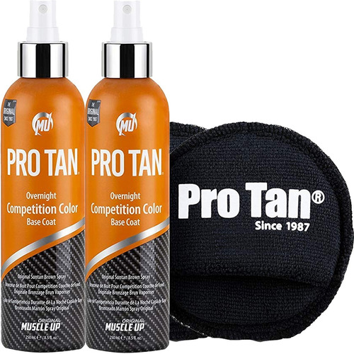 2 Pro Tan 207 Muscle Up Bronceador Competicion Realza Fisico