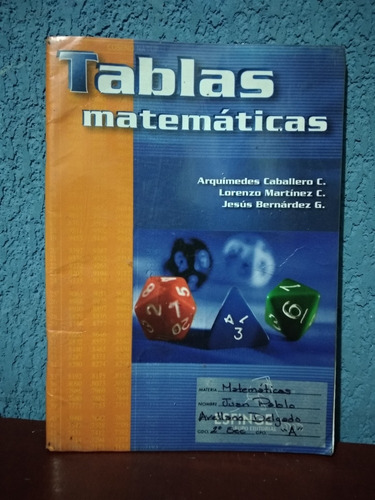 Tablas Matemáticas Arquímedes Caballero