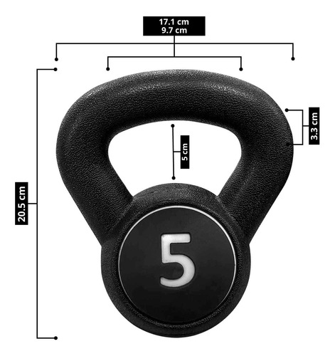 Set De Pesas Rusas Kettlebells 2 3 7 Kg Con Base