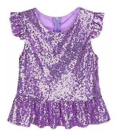 Yizyif Niños Chicas Princesa Ruffle Sleeves Sequins 3mgly