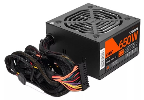 Fuente Pc Gamer 650 Watts Lnz Mallado Cooler 120mm 6 Pines