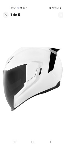 Casco Icon Moto Iron Blanco Dorado Motocicleta Varios