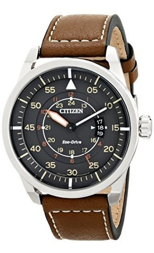 Reloj Citizen Para Hombre Aw1361-10h Cafe Y Plata