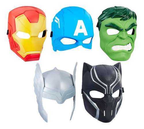 Combo X5 Mascaras Avengers Originales Hasbro