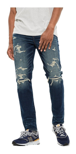 Jeans Airflex+ Skinny Con Parches American Eagle Hombre