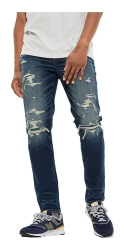 Pantalón De Mezclilla Hombre Skinny Blanco Silver Plate - $ 649