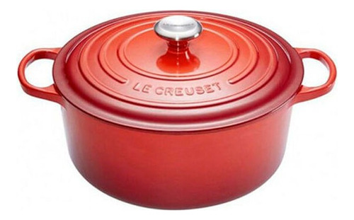 Panela Redonda Le Creuset 30cm Signature Utensilio Cozinha Cor Vermelho