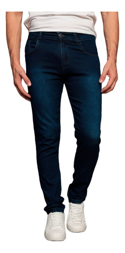 Calça Masculina Jeans Stone Washed Slim Fit Elastano Premium