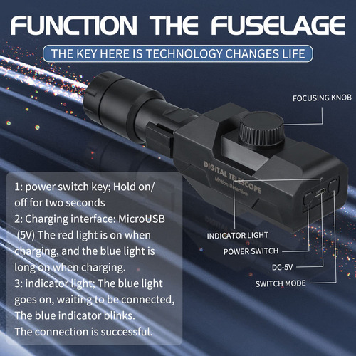 Telescopio Monocular Digital 70x 1920x1080 Trípode Y Wifi