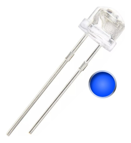 Led Azul 5mm Alto Brillo Arduino 100 Unidades Straw Hat