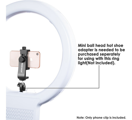 Imagen 5 de 8 de Neewer Soporte De Smartphone Clip Vertical Para Trípode