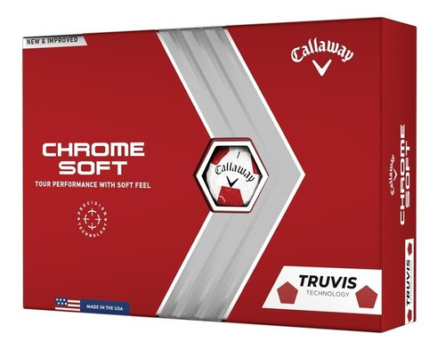 Imagen 1 de 5 de Pelotas De Golf  Callaway Chrome Soft Truvis X 12 Oferta