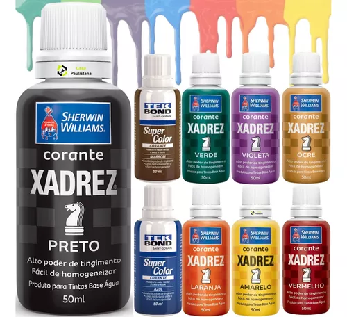 Corante Bisnaga Xadrez Para Tintas Varias Cores Parede