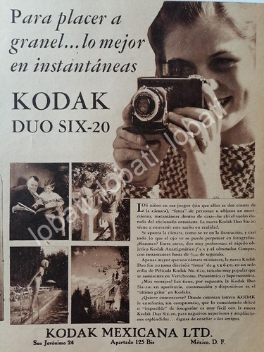 Cartel Retro Camaras Fotograficas Kodak Duo Six-20 1932 /564