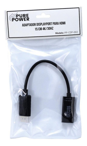 Adaptador Displayport Hdmi 4k/30hz Pure Power