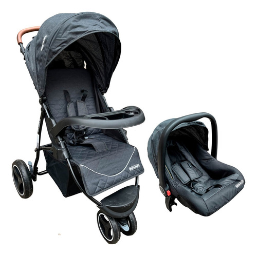 Cochecito De Paseo Bebe Mega Baby City Rider New Color Gris Oscuro