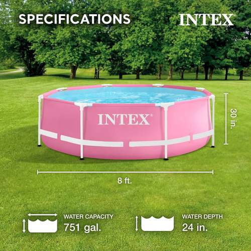 Alberca Intex Color Rosa 96 X 96 X 30 .