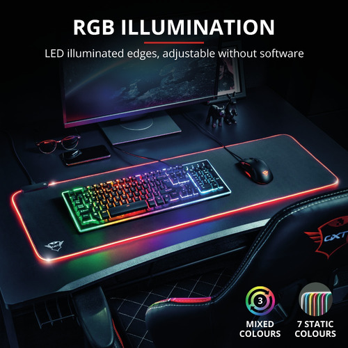 Pad Mouse Gamer Trust Gx 764 Xxl Glide-flex Iluminación
