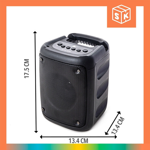 Imagen 4 de 10 de Mini Parlante Bluetooth Inalámbrico Usb Luces Rgb Karaoke