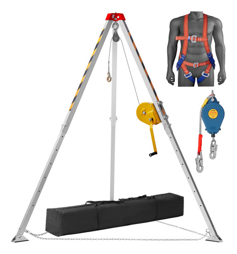 Vevor Kit De Trípode Para Espacios Confinados, Cable De 30 M
